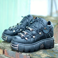 Thick Bottom Platform Women Sneakers Rock Metal Decoration Large Size Casual Trainers Punk Style Gothic Sport Shoes Female Daily