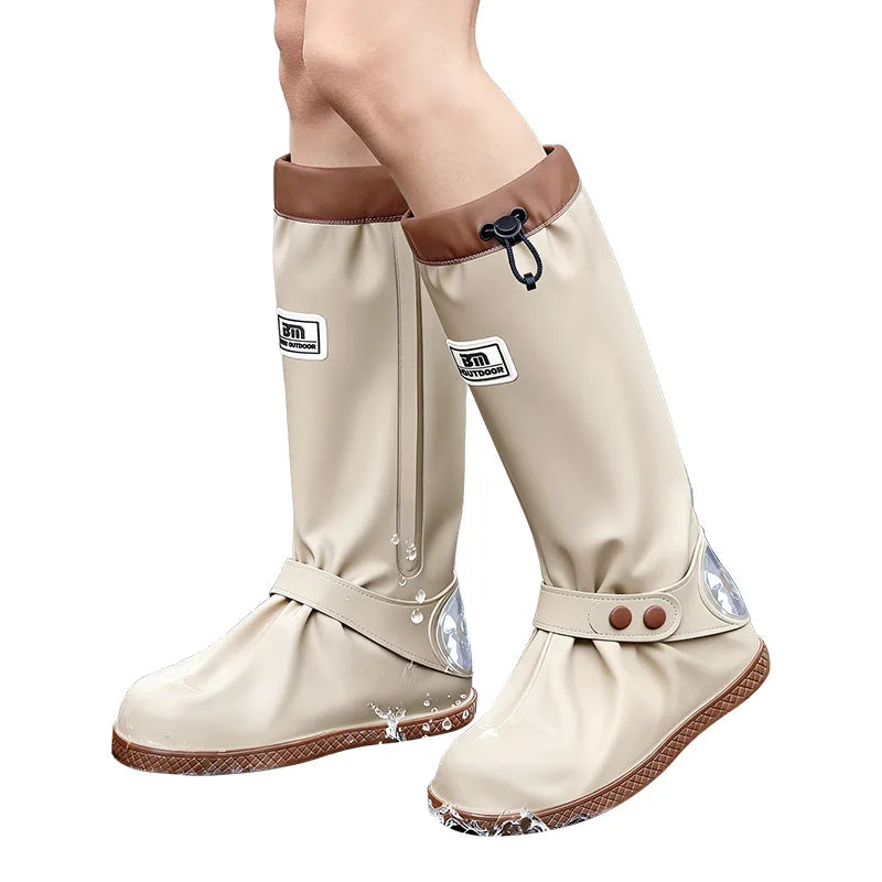 Dynamic Long Tube Summer Rain Boots Waterproof Wear-Resistant Fashionable Outdoor Water Wading Shoes
