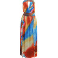 Weird Puss Colorful Print Dress Woman Sexy Wrap Chest Backless High Splits Summer Holiday Beach Party Elegant Style Long Bodycon