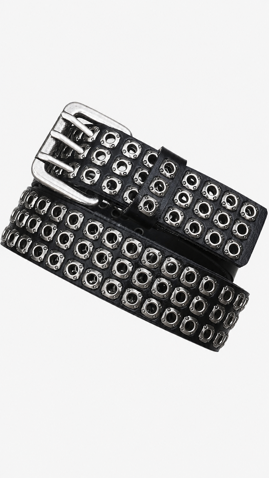 Silver Grommet Studded Belt