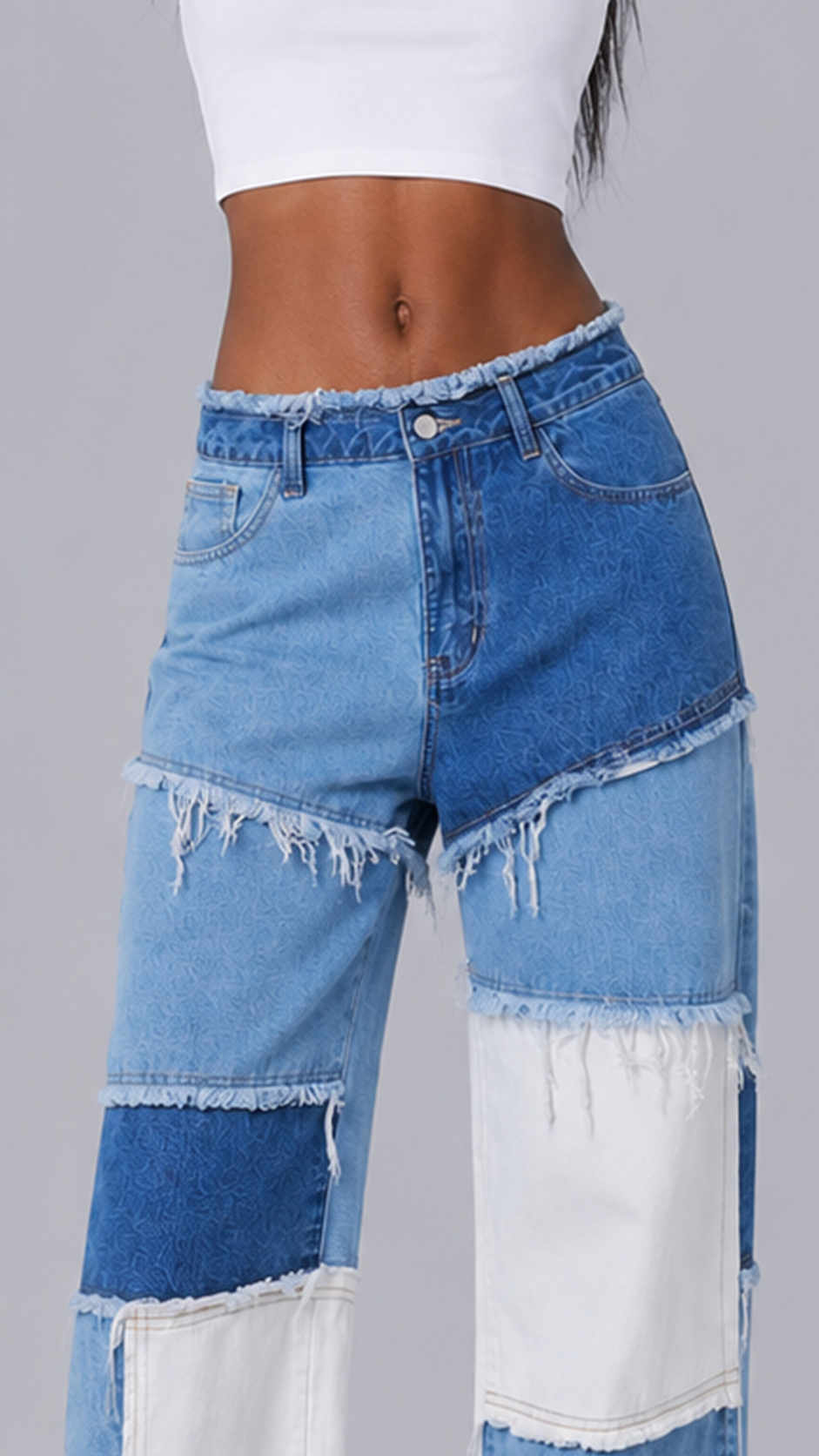 Freya Patchwork Baggy Jeans