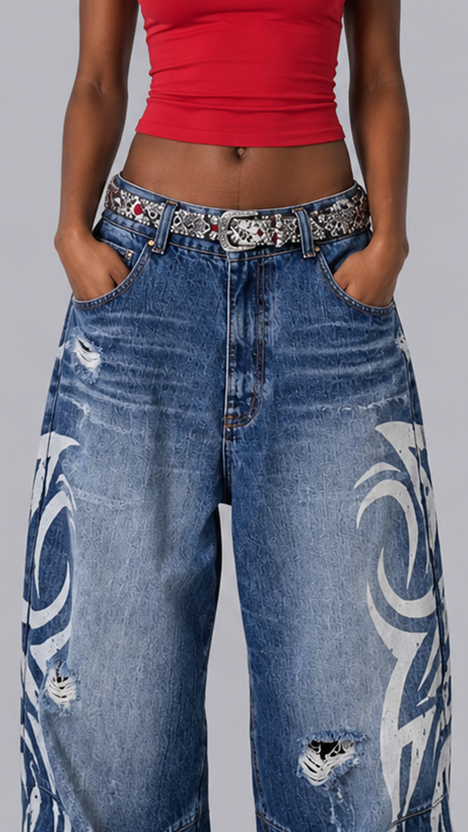 Coco Graffiti Baggy Jeans