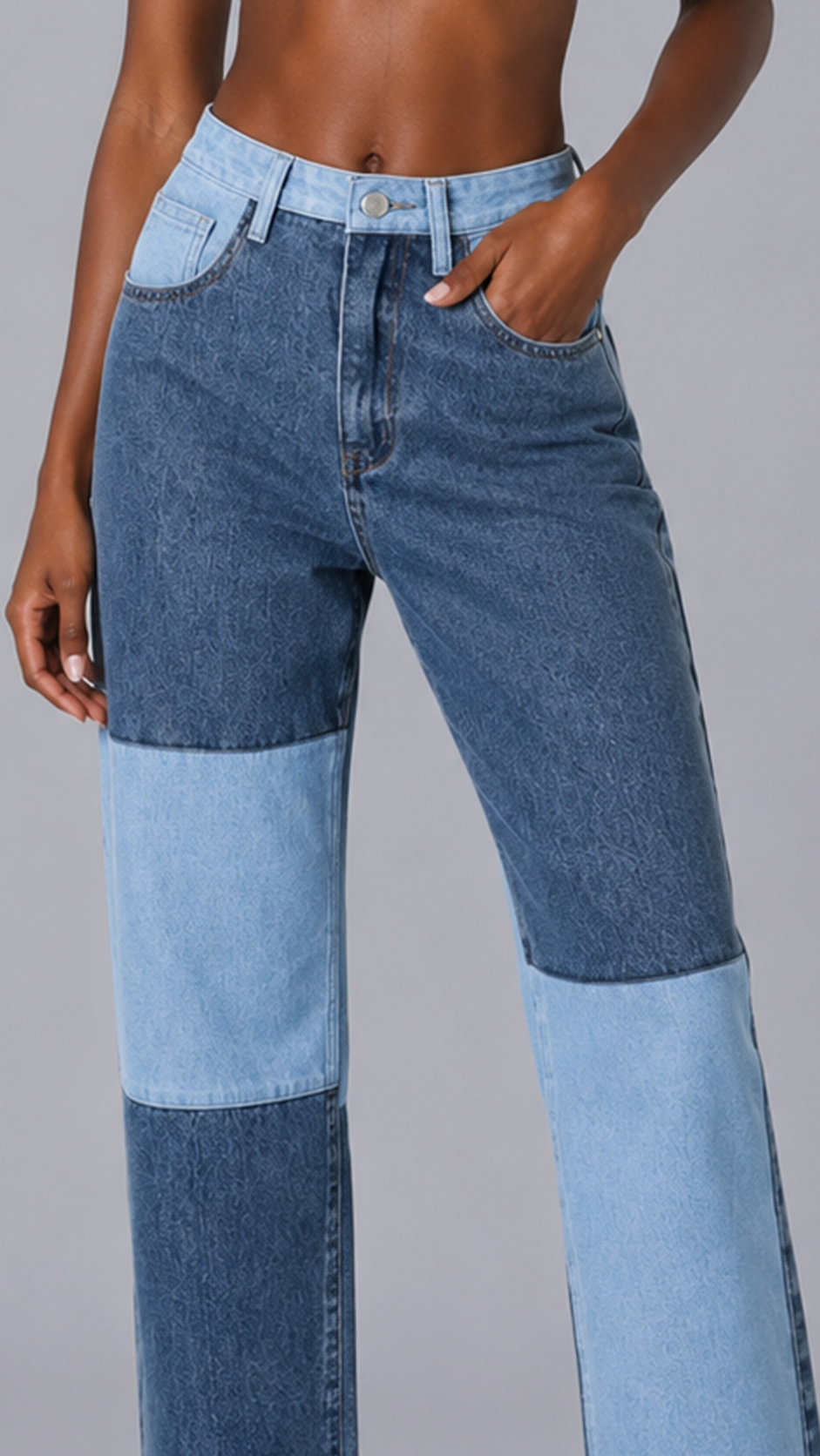 Remi Colorblock Straight Jeans