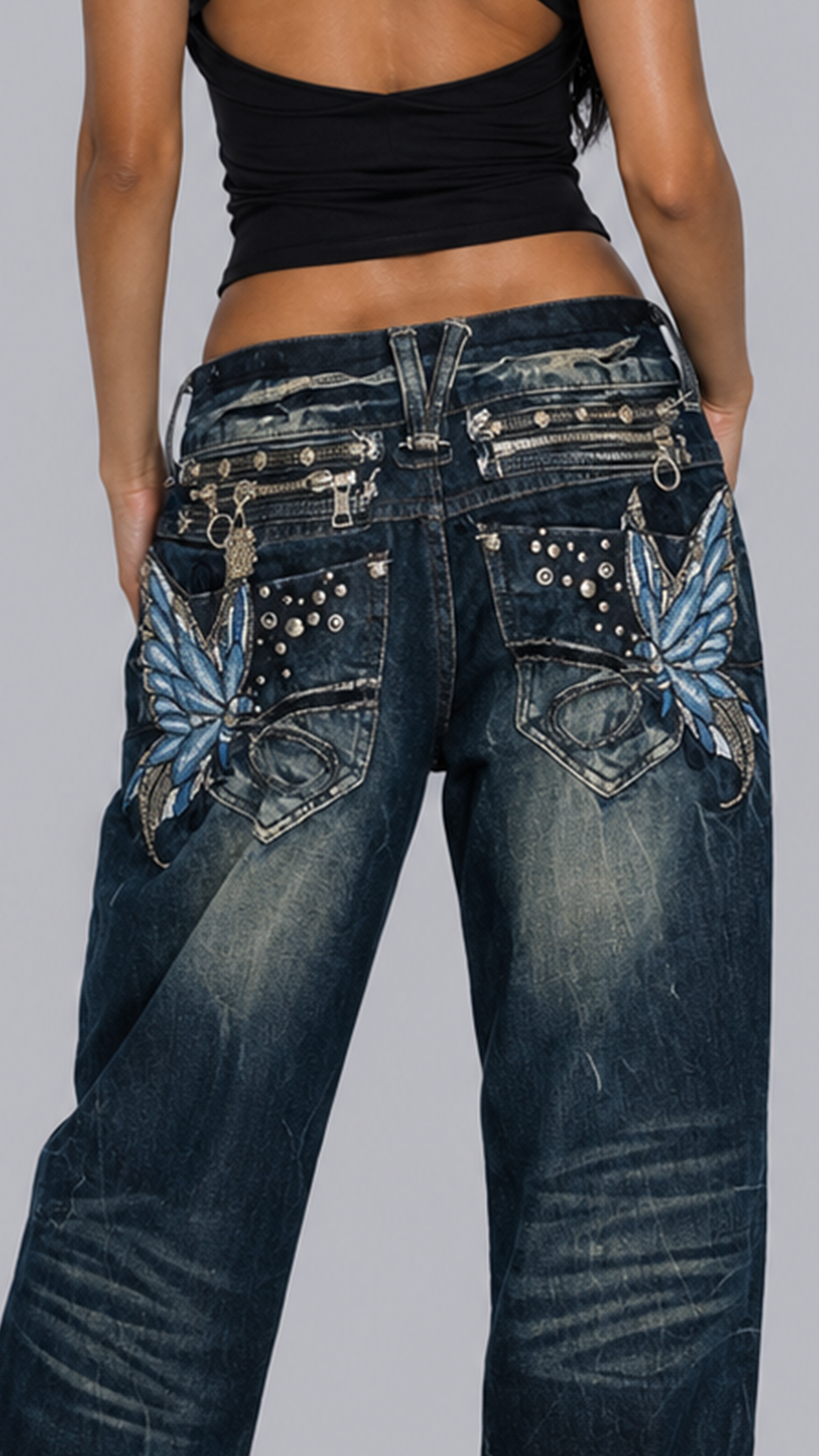 Skye Butterfly Bootcut Jeans