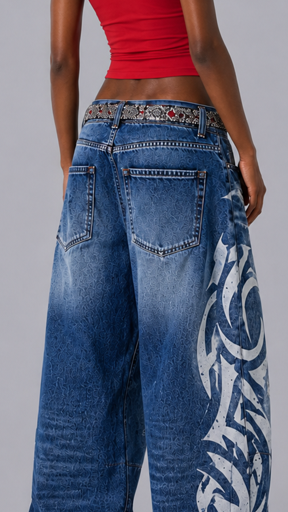 Coco Graffiti Baggy Jeans